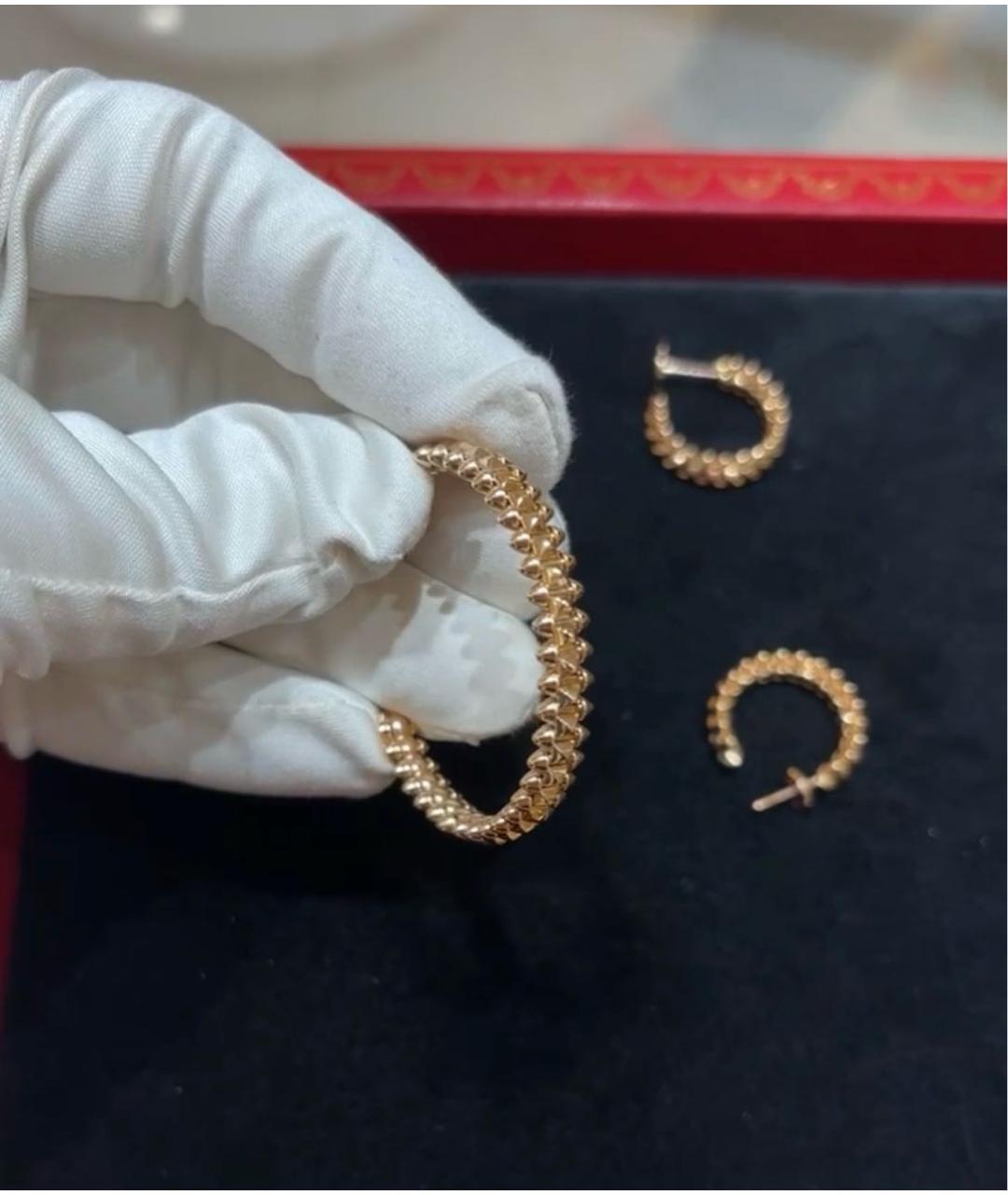 CARTIER Золотые серьги из розового золота, фото 3