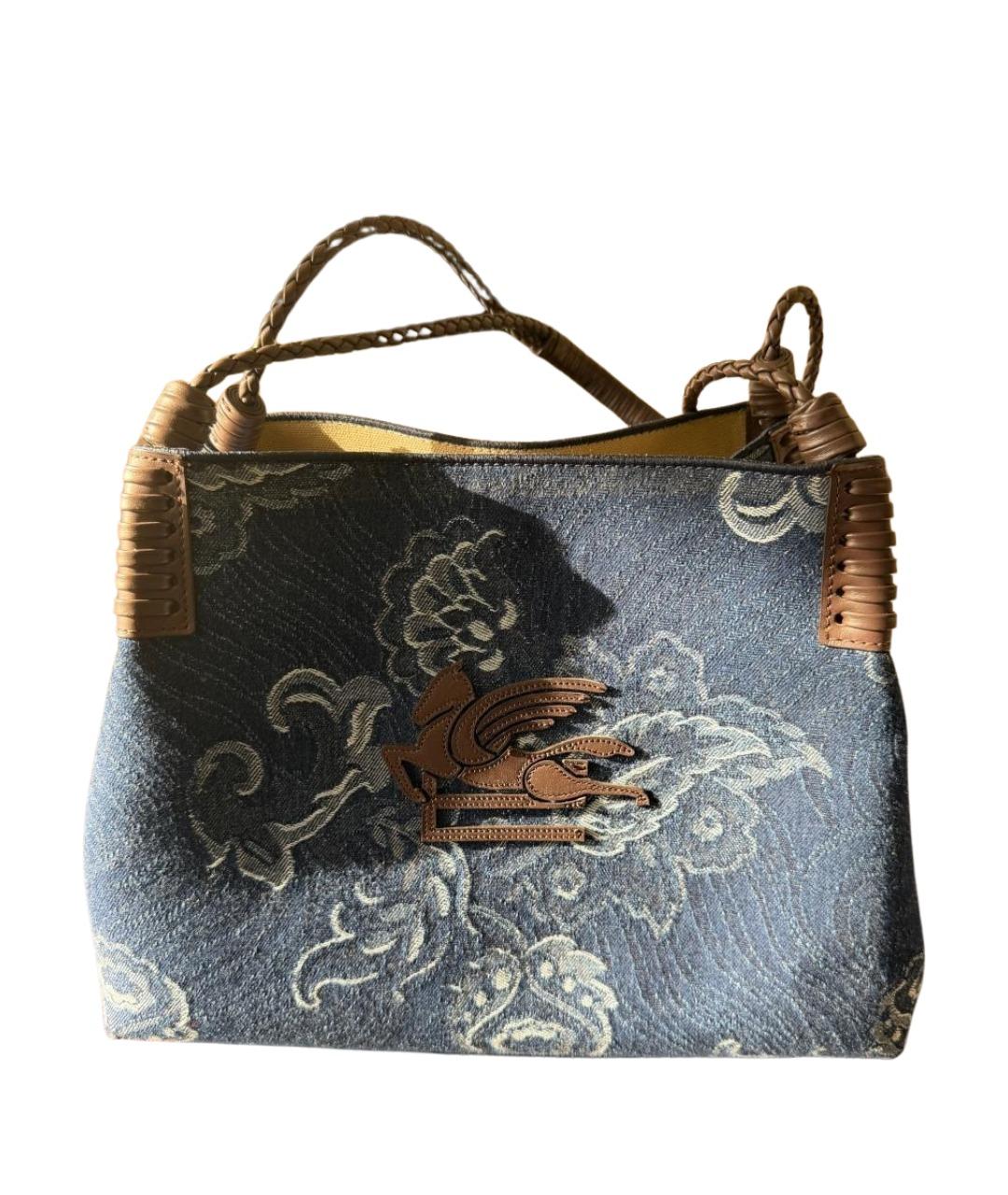 ETRO Синяя деним сумка тоут, фото 1