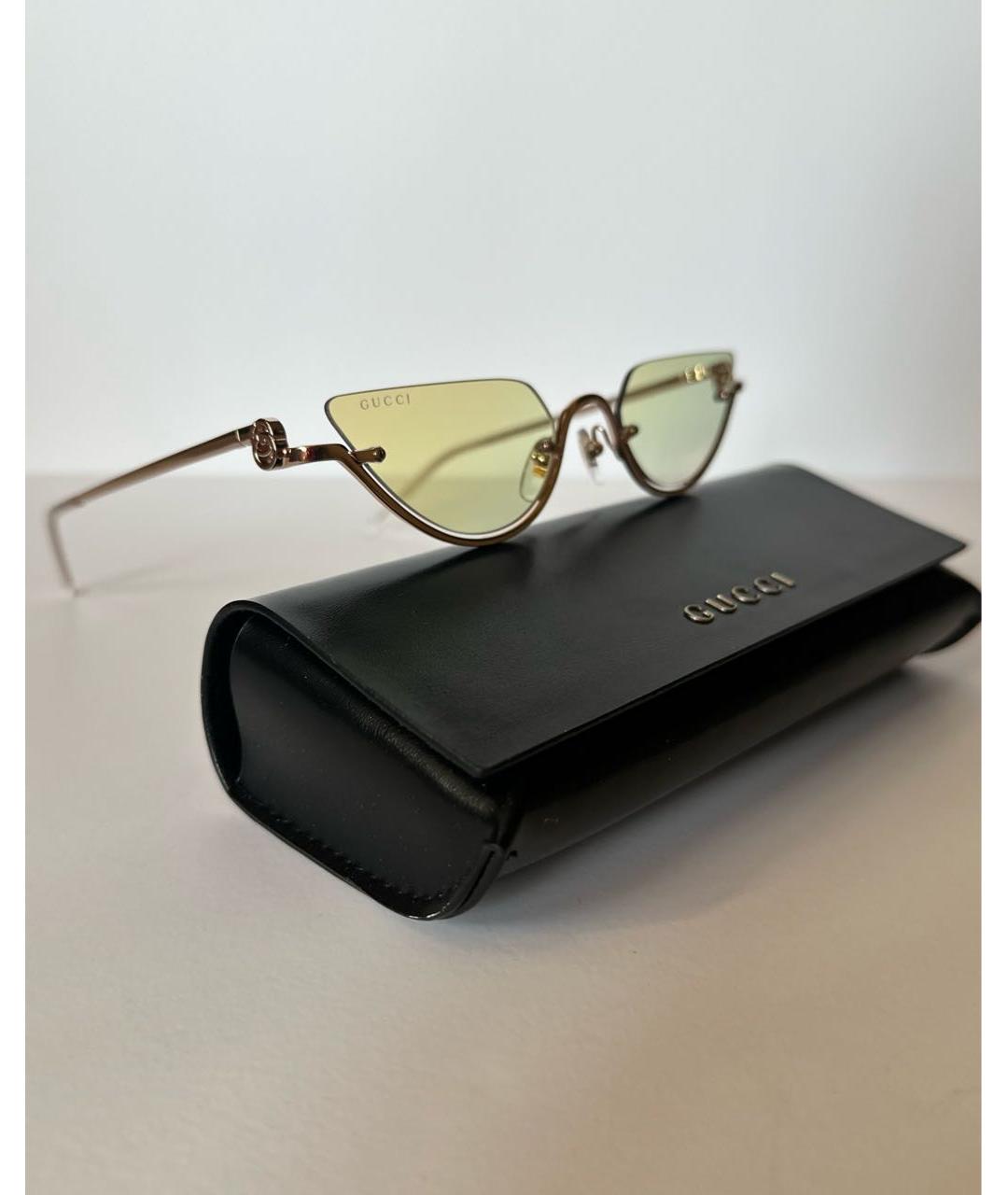 GUCCI Мульти металлические солнцезащитные очки, фото 5
