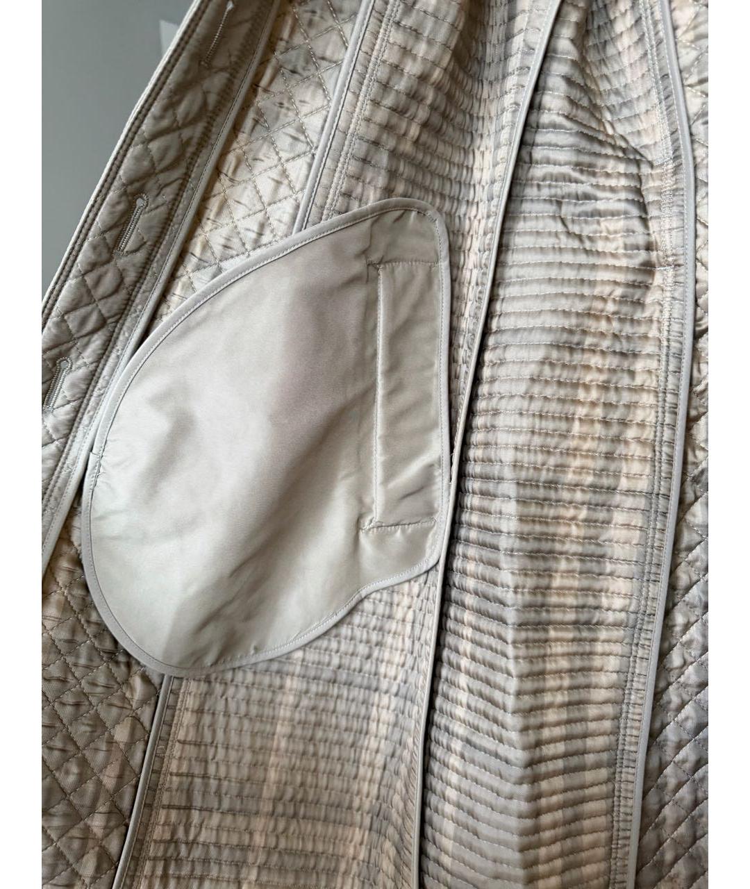 BURBERRY Бежевый полиэстеровый тренч/плащ, фото 5