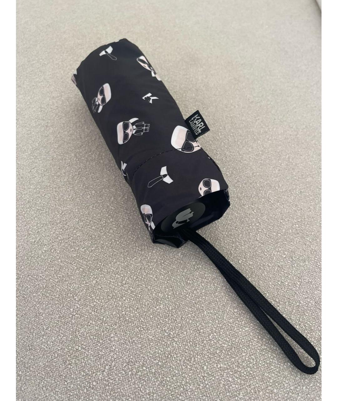 KARL LAGERFELD Черный зонт, фото 4