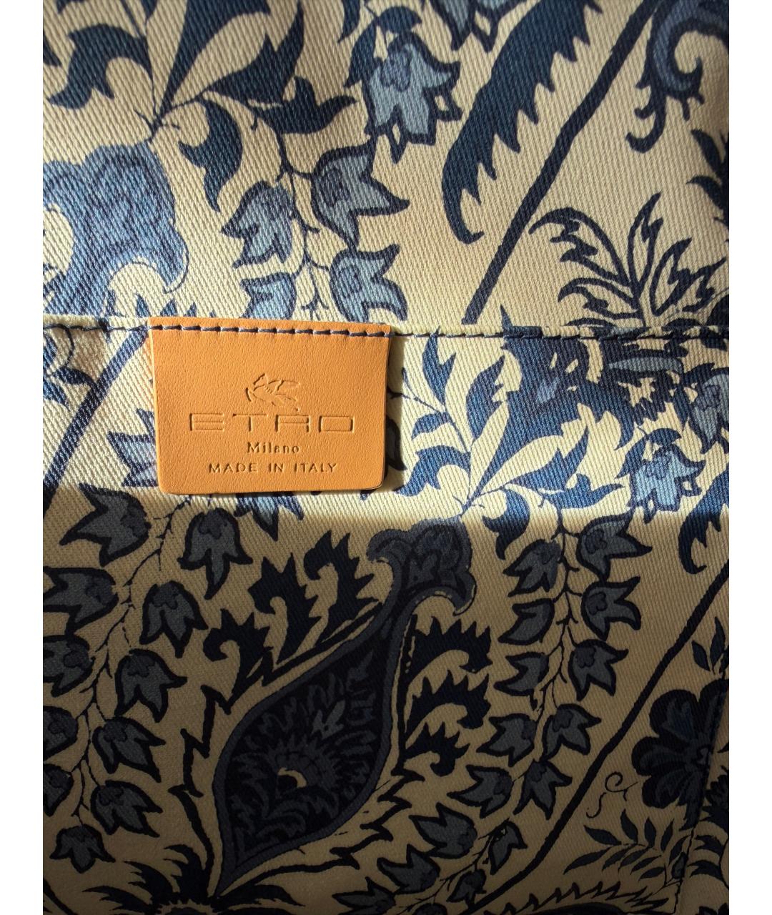 ETRO Бежевая рафиевая пляжная сумка, фото 2