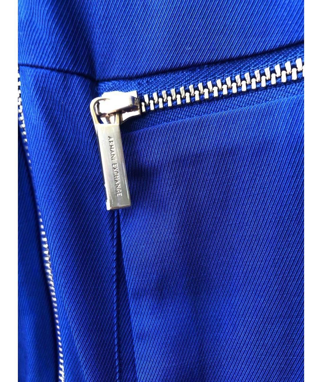 ARMANI EXCHANGE Синее вискозное повседневное платье, фото 8