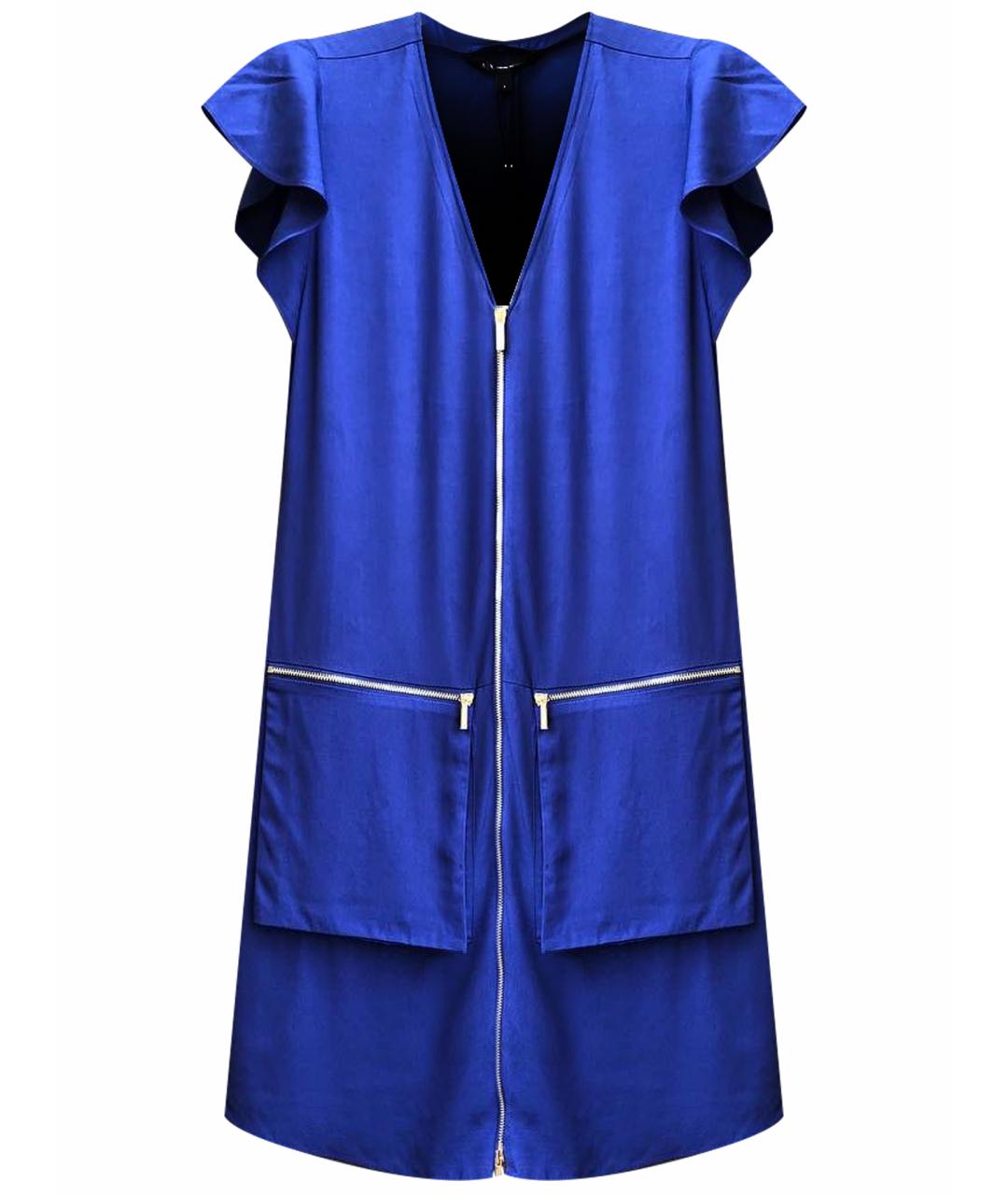 ARMANI EXCHANGE Синее вискозное повседневное платье, фото 1