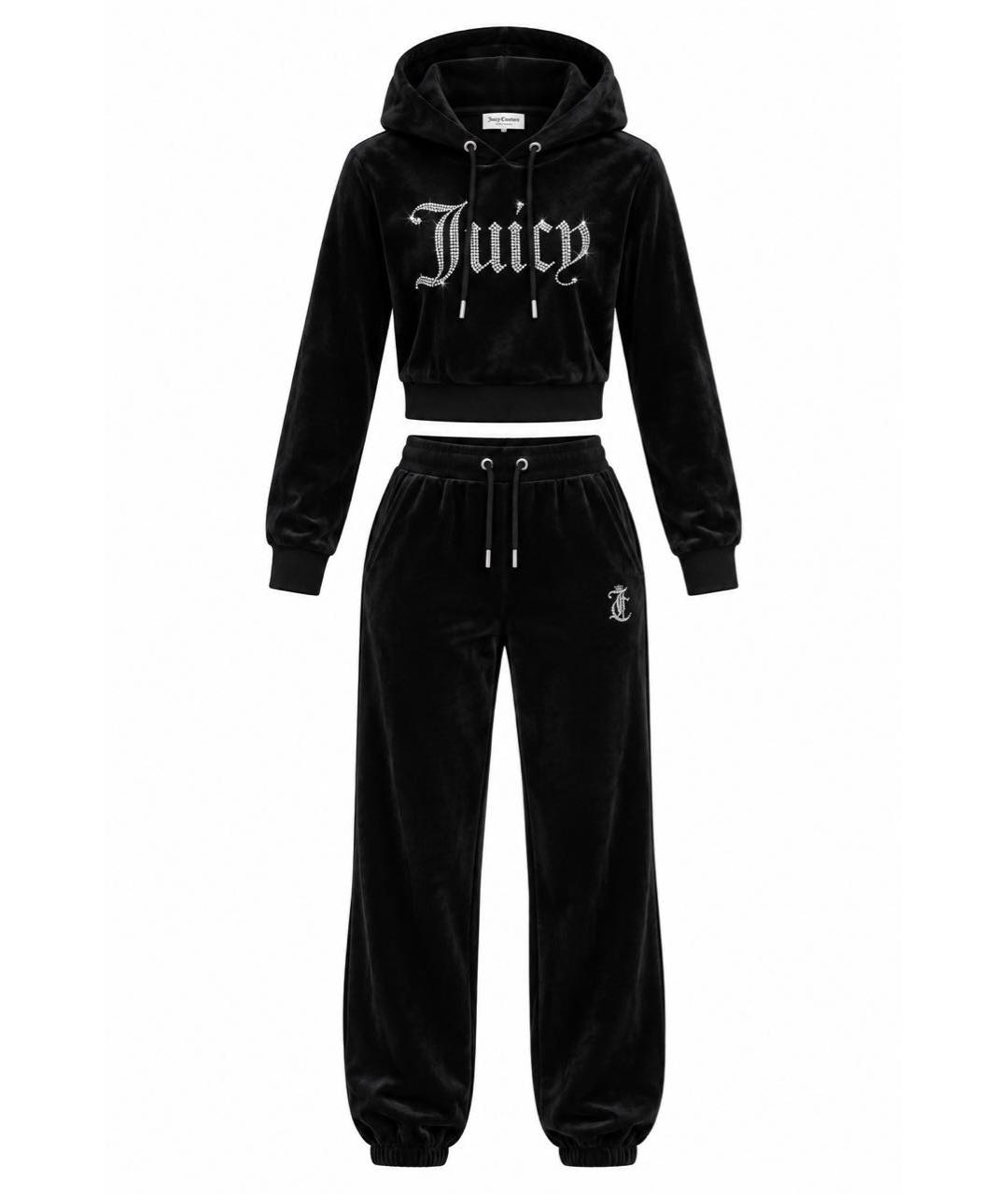 JUICY COUTURE Черный велюровый спортивные костюмы, фото 1
