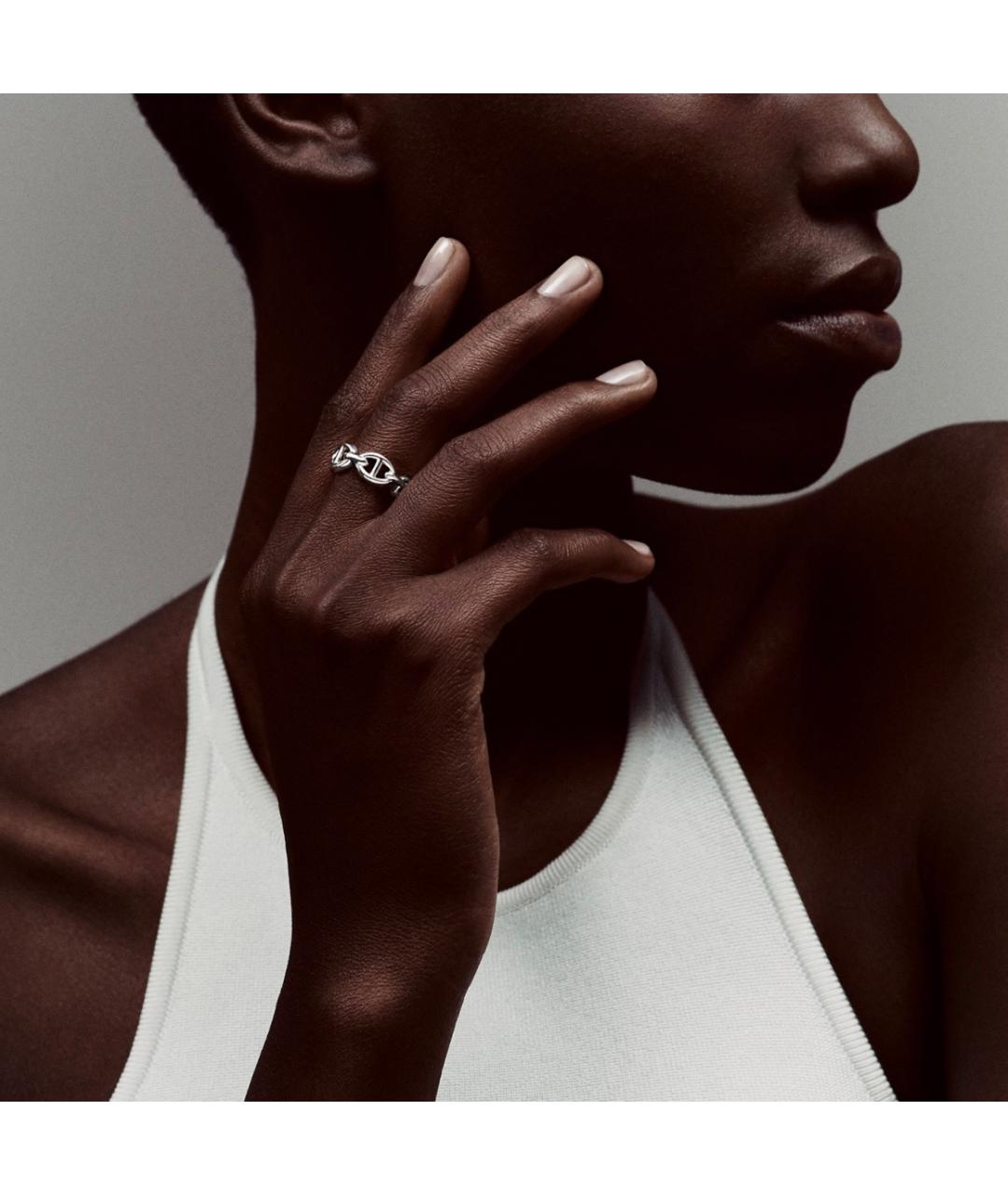 HERMES Серебряное серебряное кольцо, фото 6