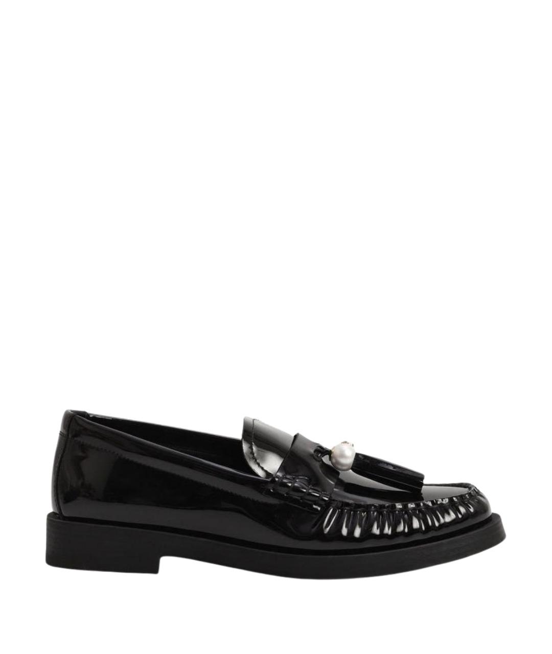JIMMY CHOO Черные лоферы из лакированной кожи, фото 1