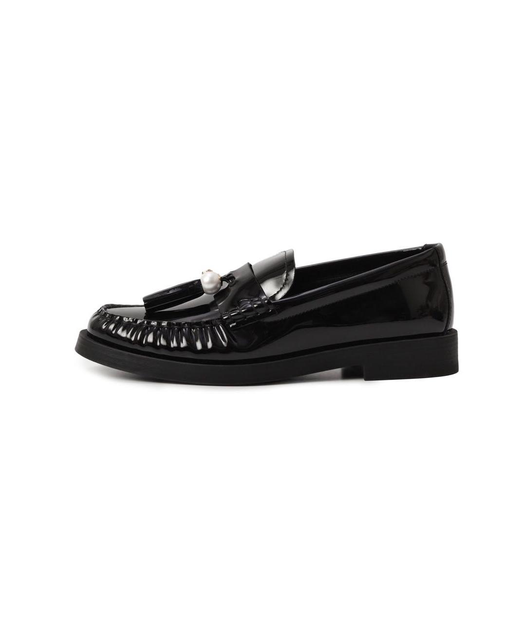 JIMMY CHOO Черные лоферы из лакированной кожи, фото 5
