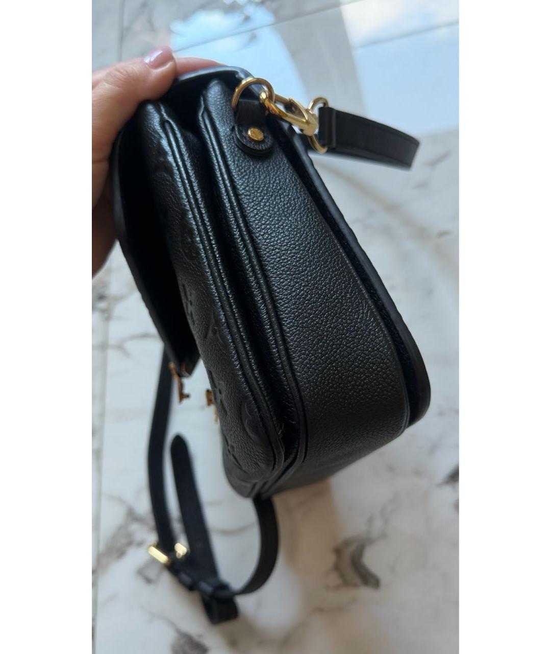 LOUIS VUITTON Черная кожаная сумка через плечо, фото 2