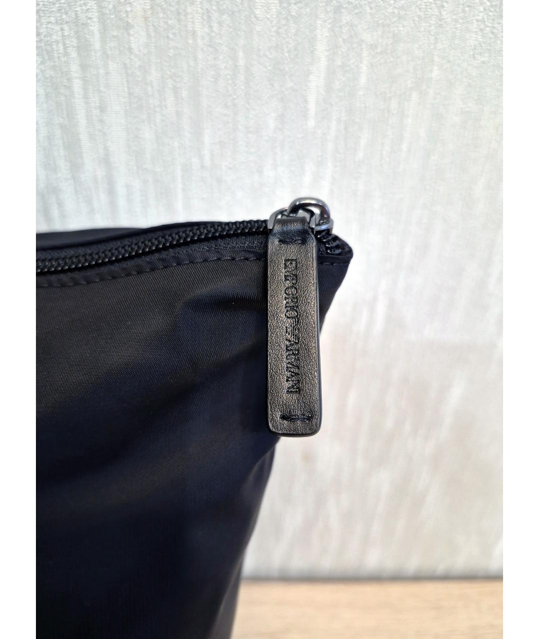EMPORIO ARMANI Черная нейлоновая сумка тоут, фото 4
