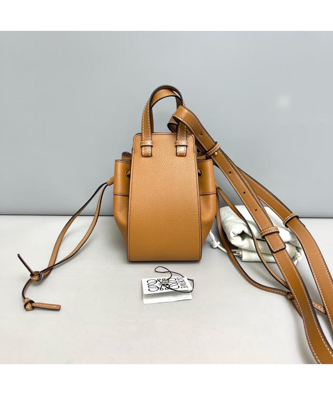 LOEWE Коричневая кожаная сумка через плечо, фото 2