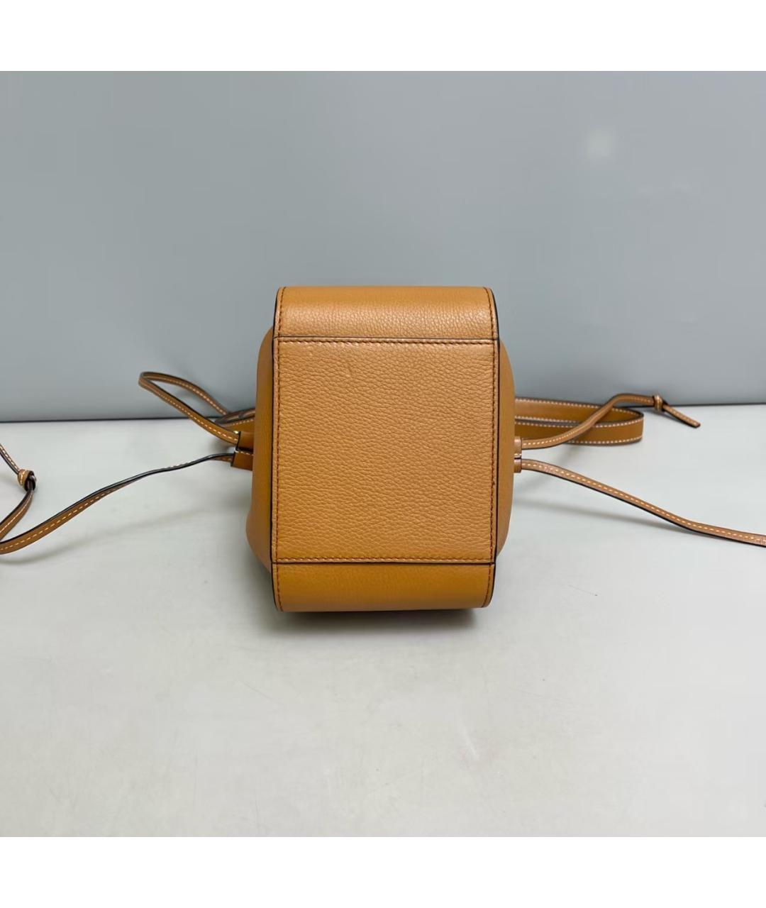 LOEWE Коричневая кожаная сумка через плечо, фото 4