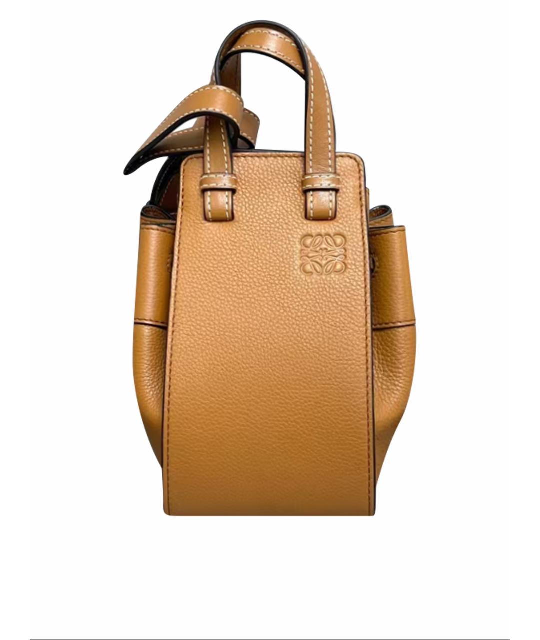 LOEWE Коричневая кожаная сумка через плечо, фото 1