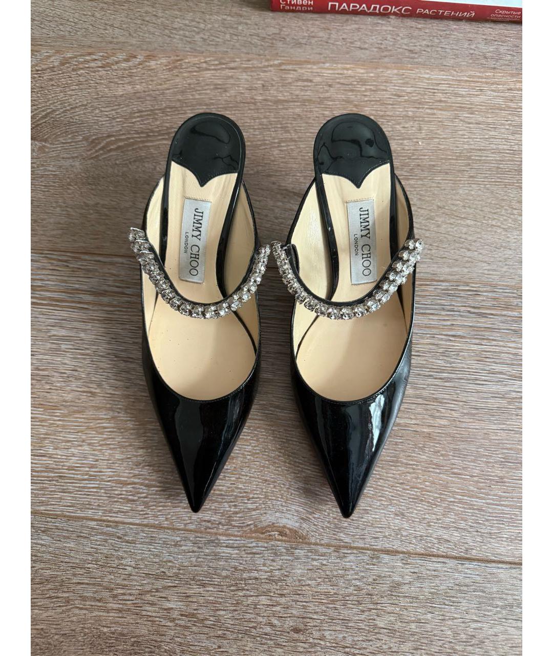 JIMMY CHOO Черные туфли из лакированной кожи, фото 3