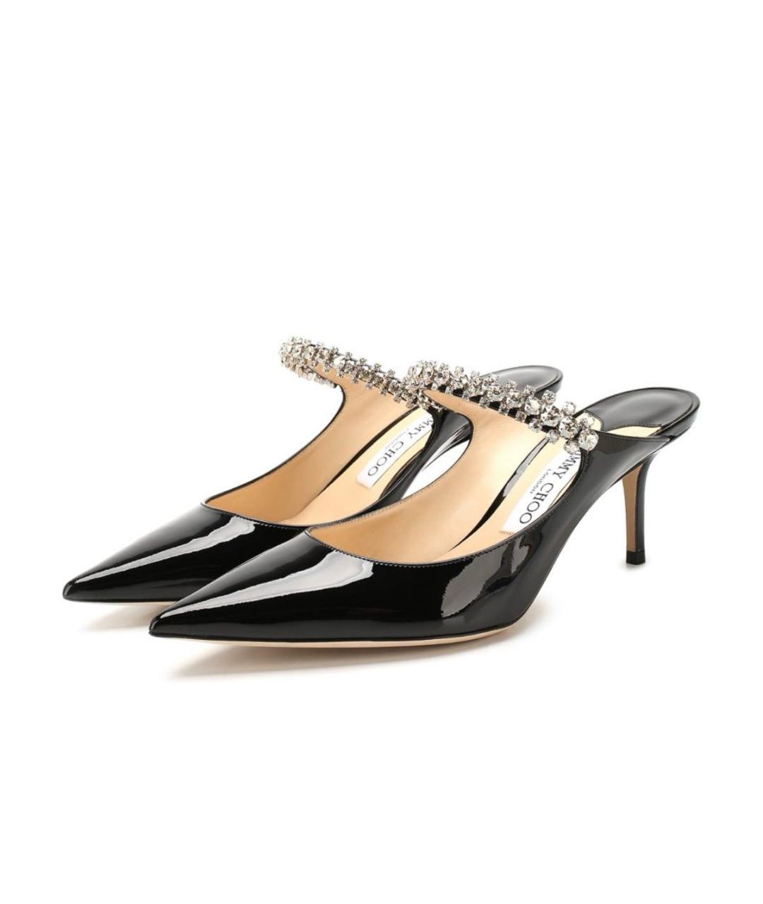JIMMY CHOO Черные туфли из лакированной кожи, фото 2
