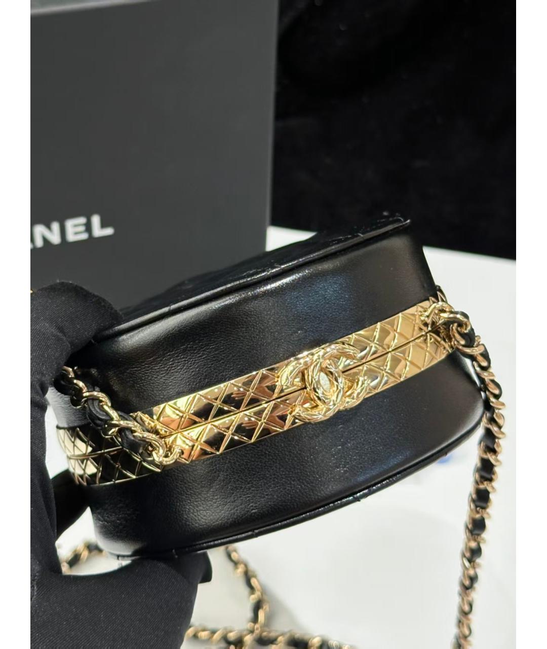 CHANEL Черная кожаная сумка через плечо, фото 4