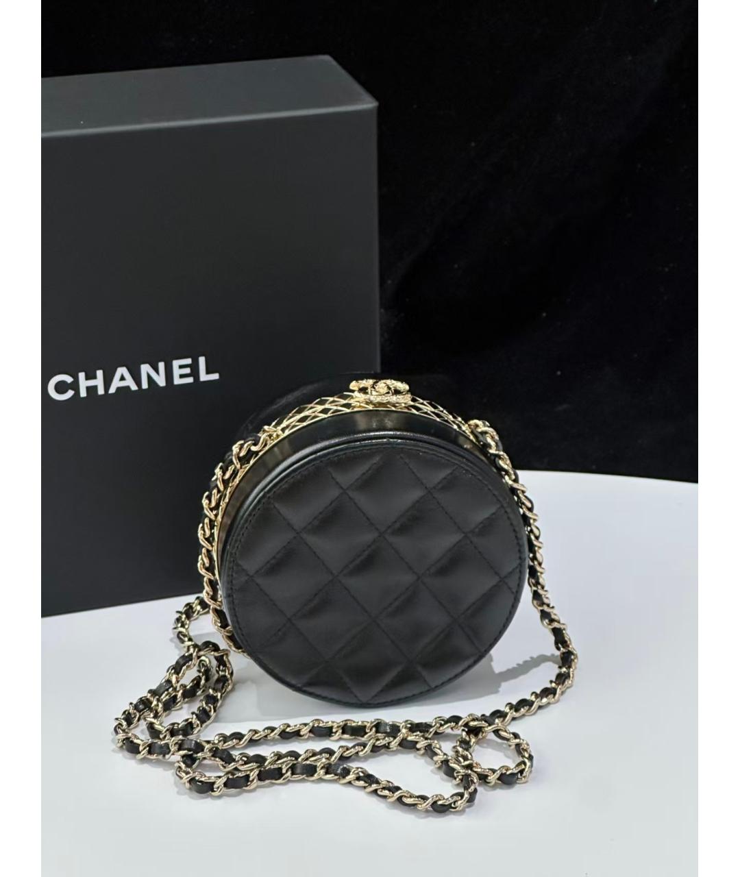 CHANEL Черная кожаная сумка через плечо, фото 3