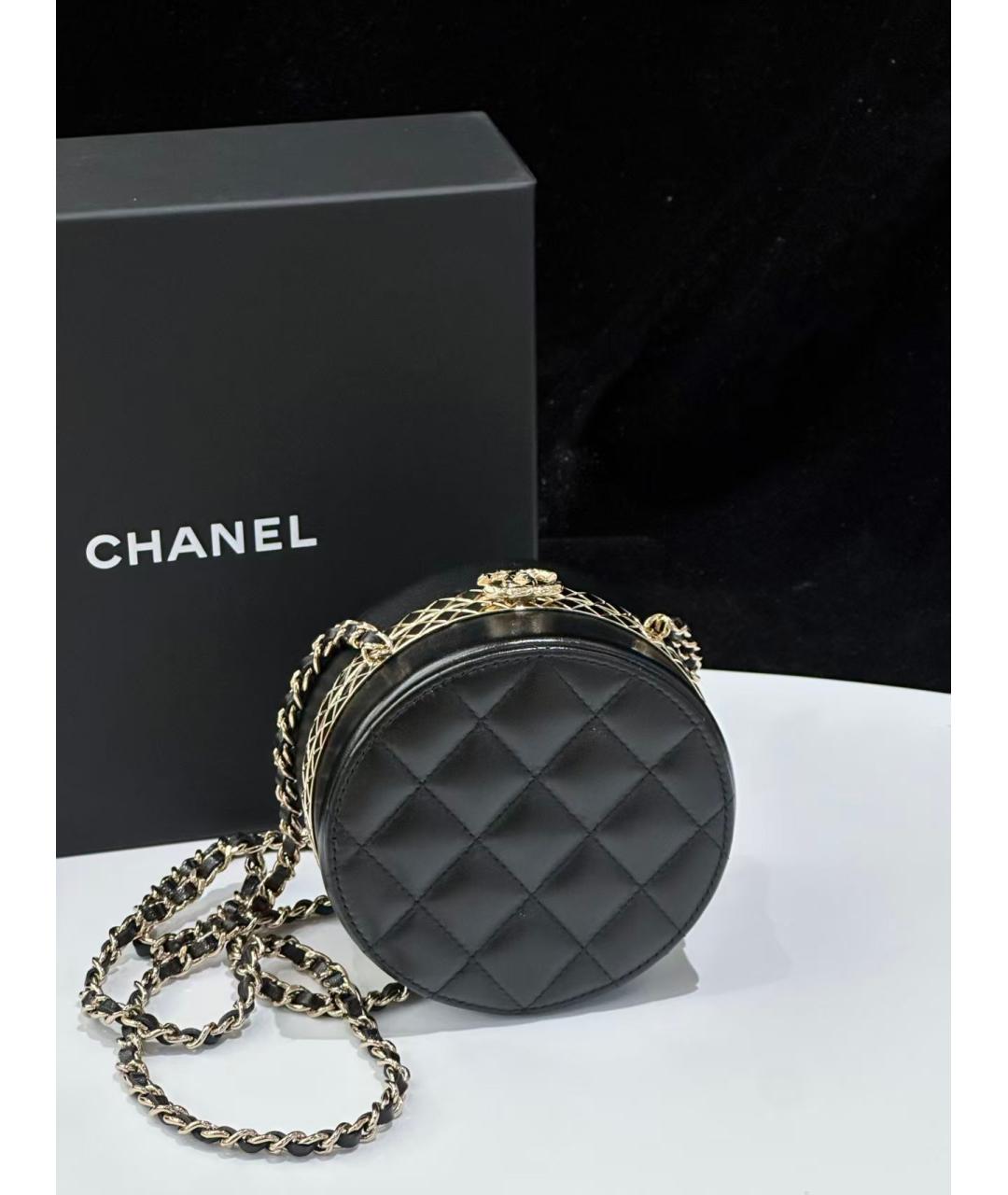 CHANEL Черная кожаная сумка через плечо, фото 2