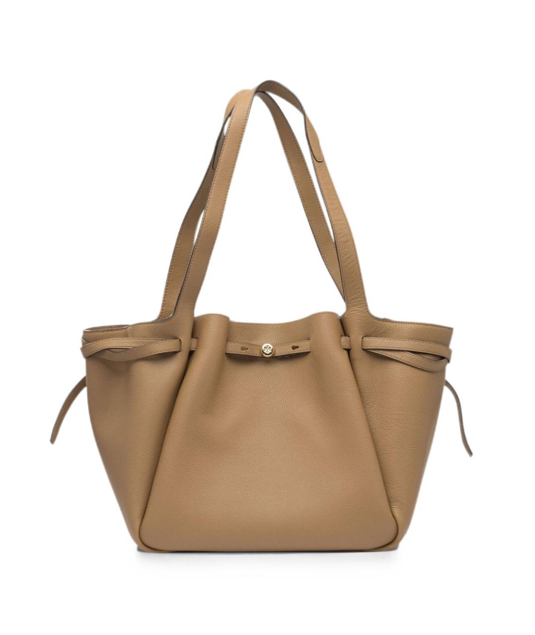 TORY BURCH Бежевая кожаная сумка тоут, фото 1
