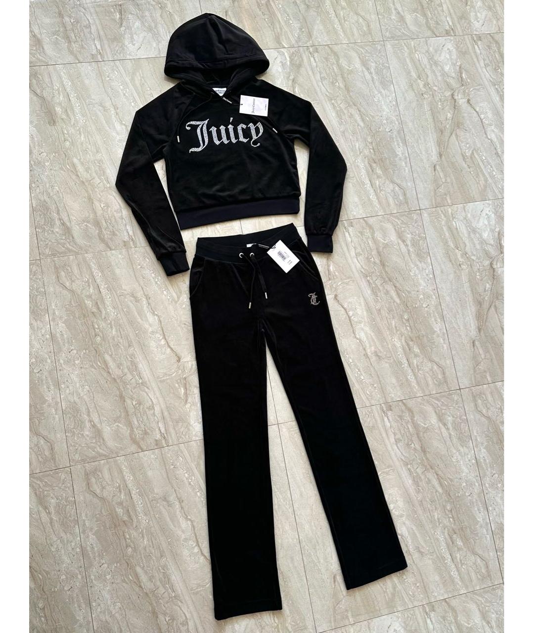JUICY COUTURE Черный велюровый спортивные костюмы, фото 2