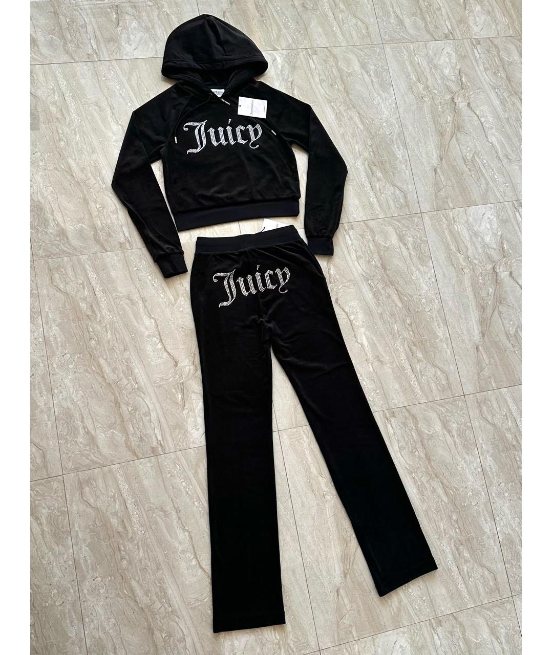 JUICY COUTURE Черный велюровый спортивные костюмы, фото 3