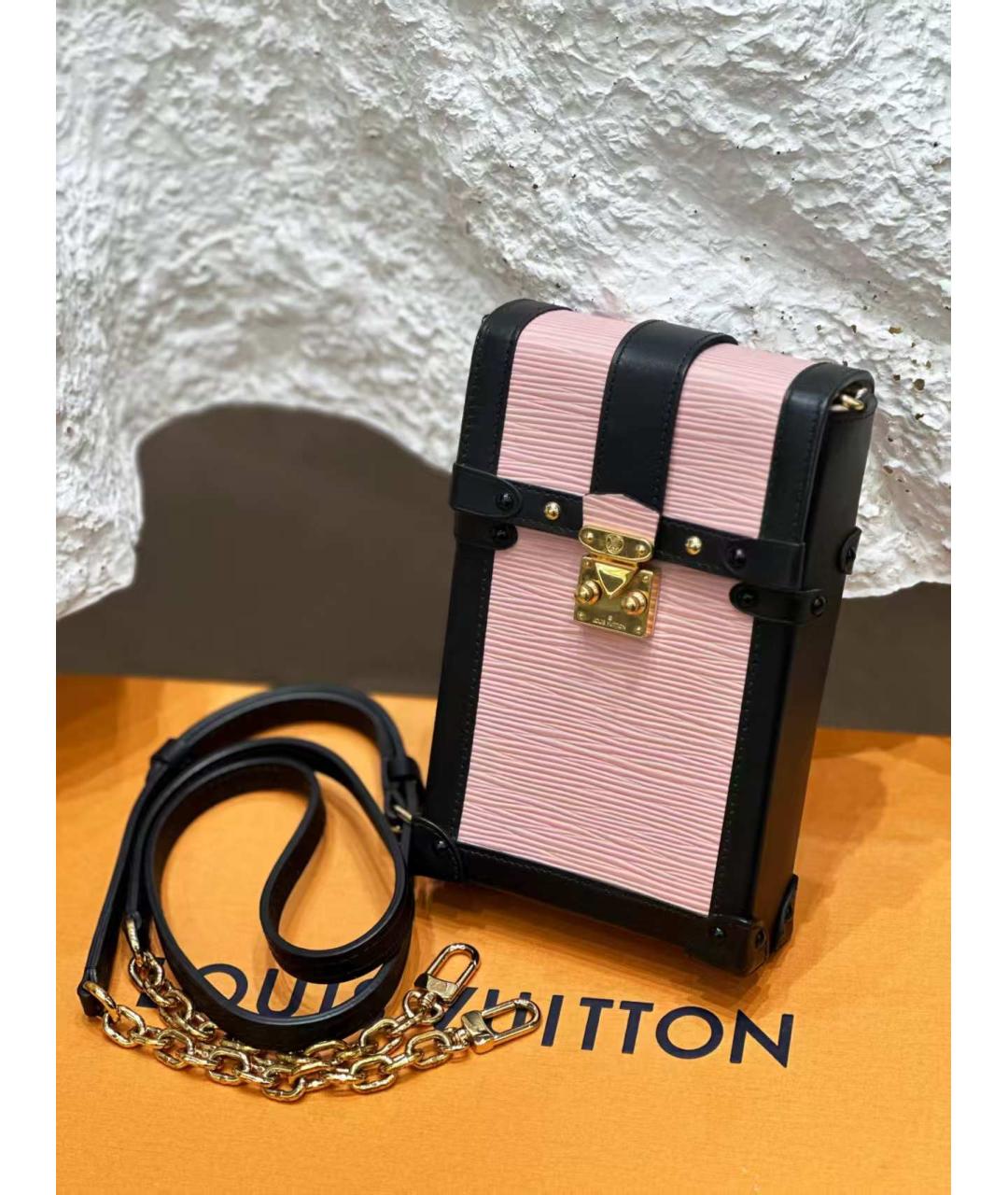 LOUIS VUITTON Розовая кожаная сумка через плечо, фото 5