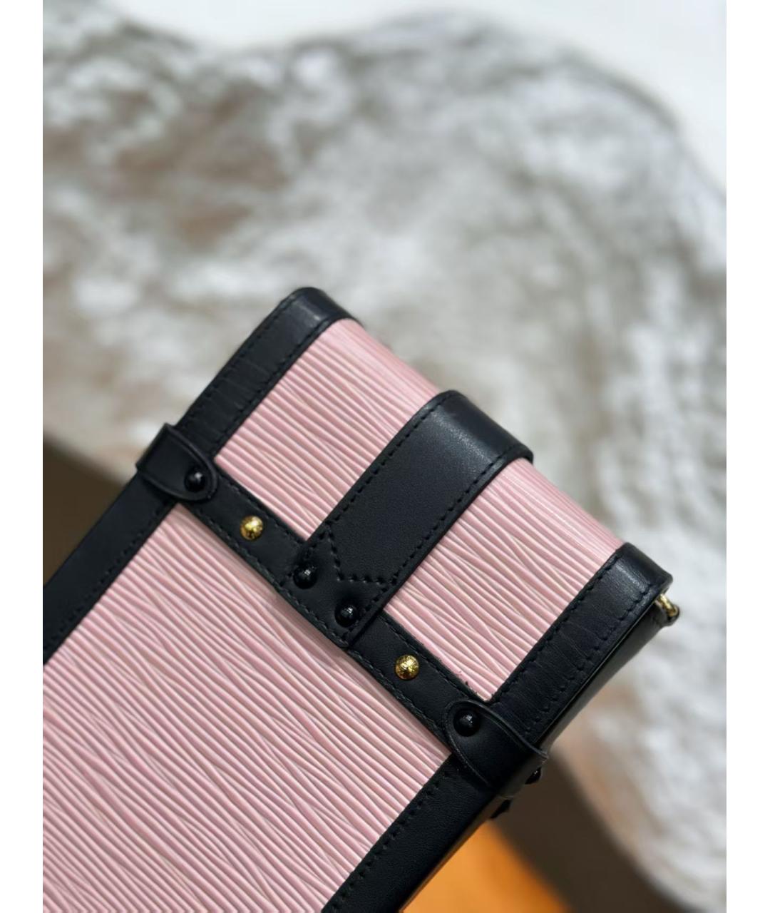 LOUIS VUITTON Розовая кожаная сумка через плечо, фото 3