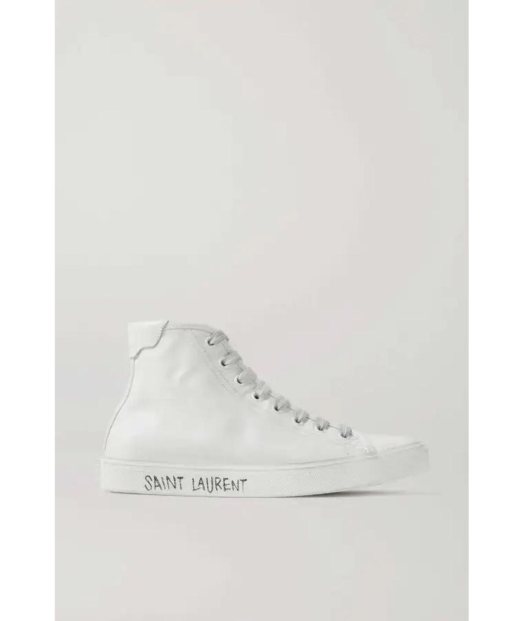 SAINT LAURENT Белые кожаные кеды, фото 4