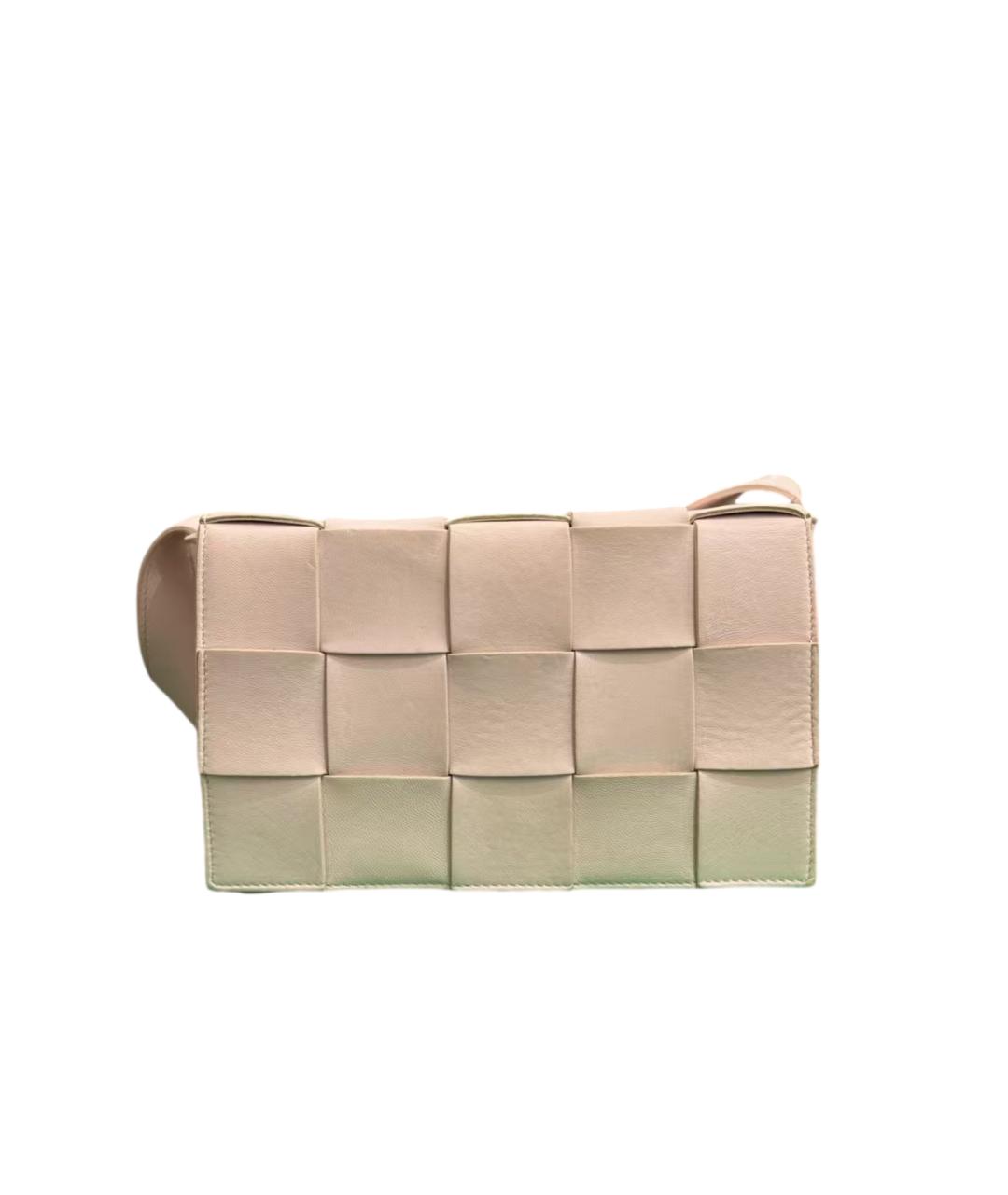 BOTTEGA VENETA Бежевая кожаная сумка через плечо, фото 6