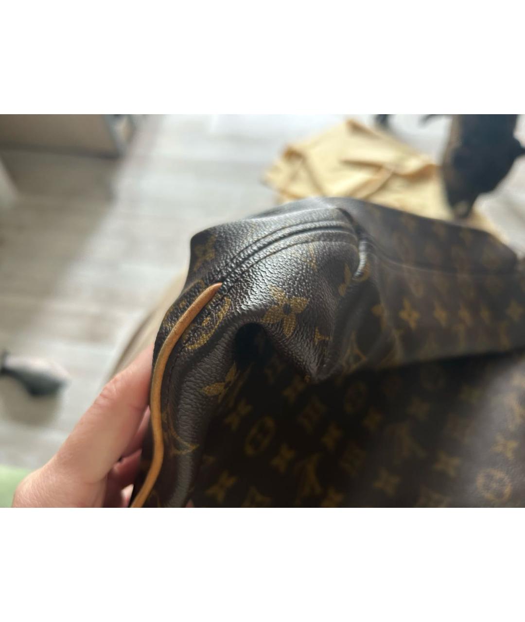 LOUIS VUITTON Коричневая сумка с короткими ручками из канвы, фото 5