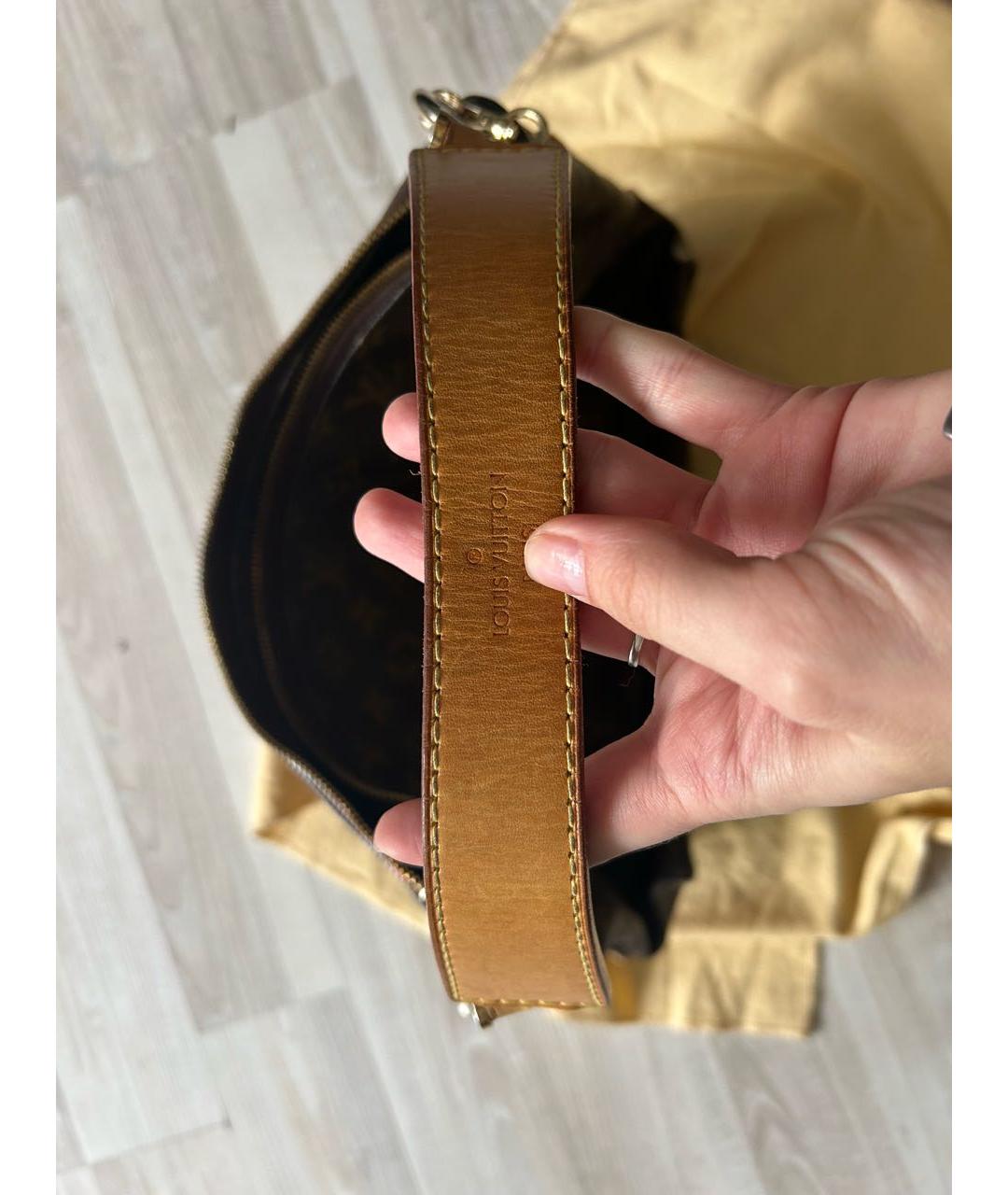 LOUIS VUITTON Коричневая сумка с короткими ручками из канвы, фото 3