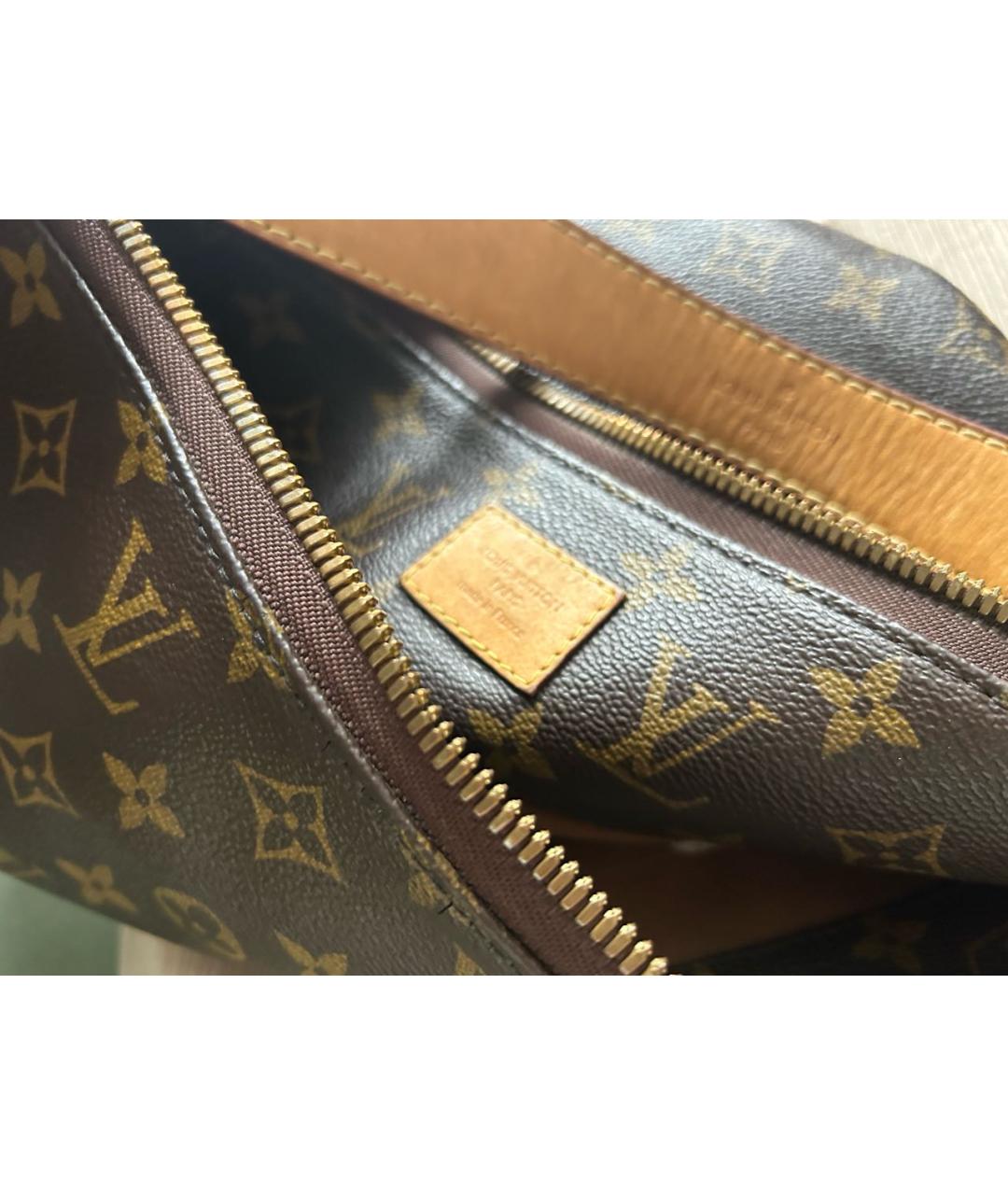 LOUIS VUITTON Коричневая сумка с короткими ручками из канвы, фото 4