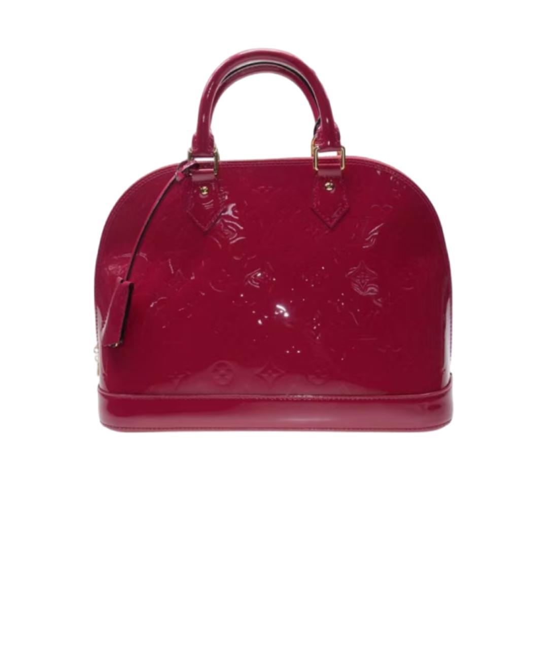 LOUIS VUITTON Красная сумка с короткими ручками из лакированной кожи, фото 6