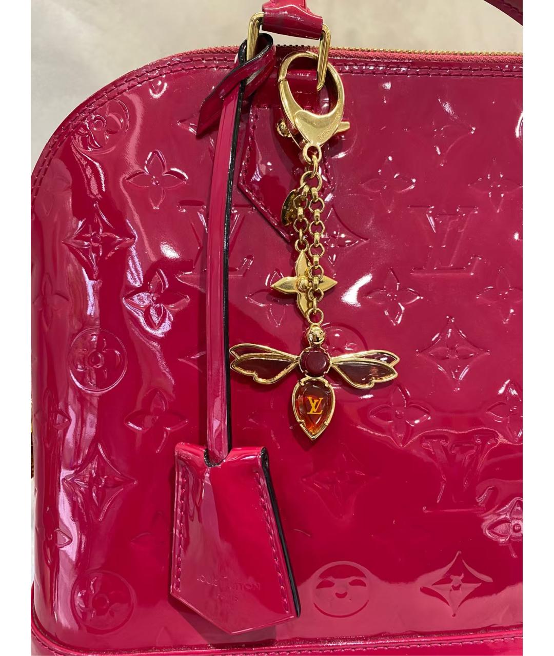 LOUIS VUITTON Красная сумка с короткими ручками из лакированной кожи, фото 3