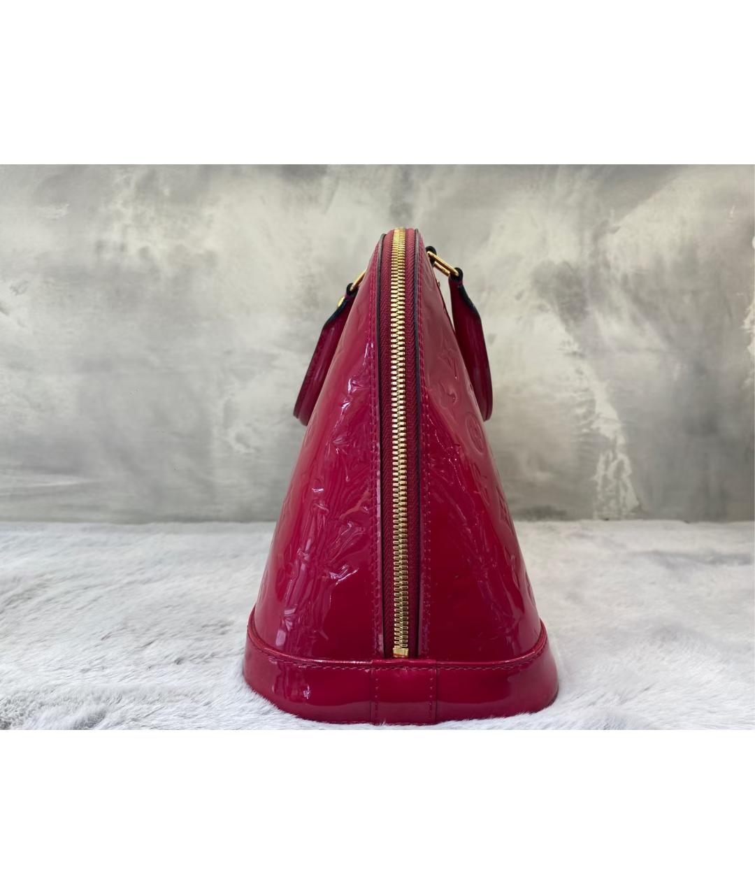 LOUIS VUITTON Красная сумка с короткими ручками из лакированной кожи, фото 4