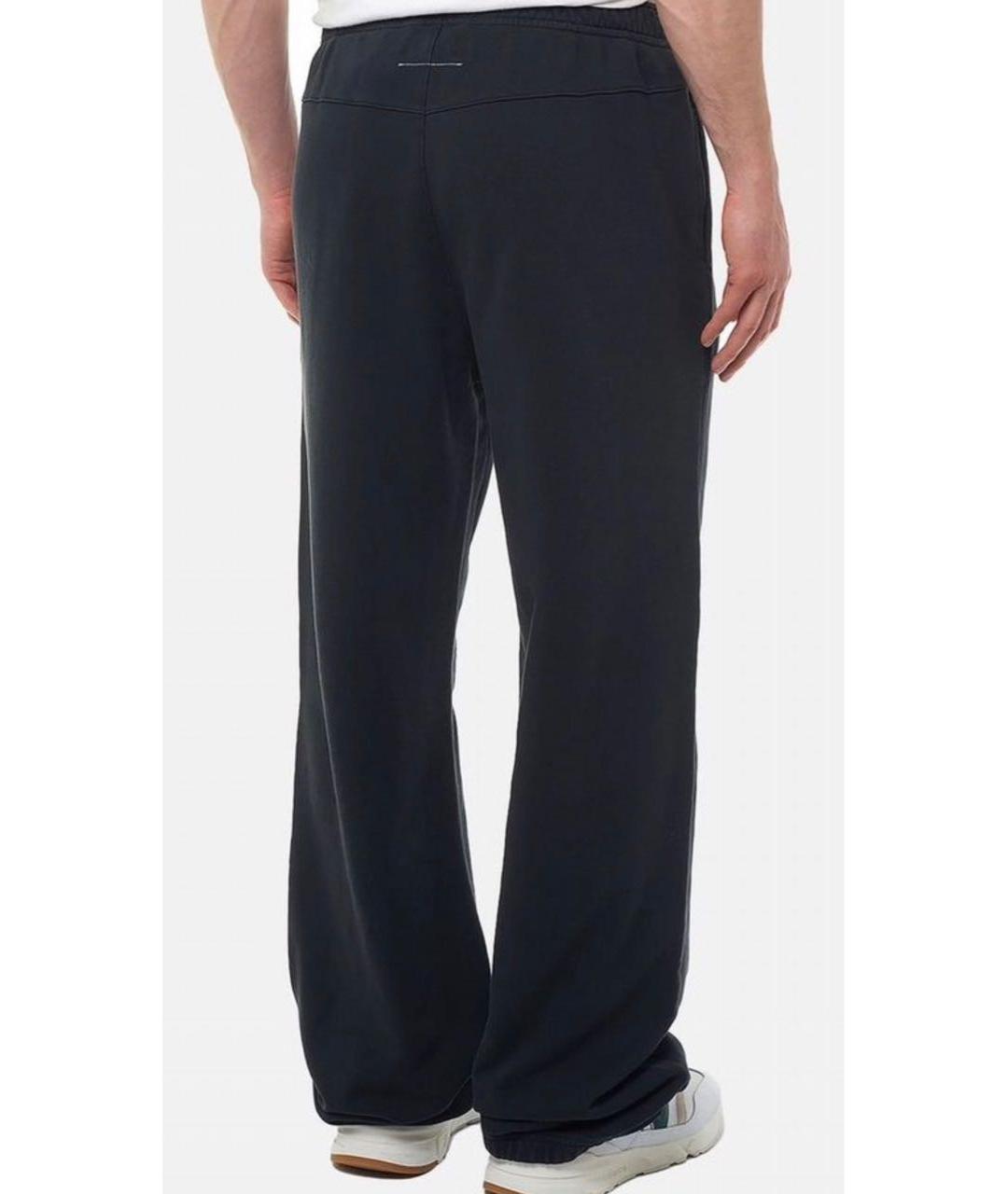 MM6 MAISON MARGIELA Черные хлопковые повседневные брюки, фото 2
