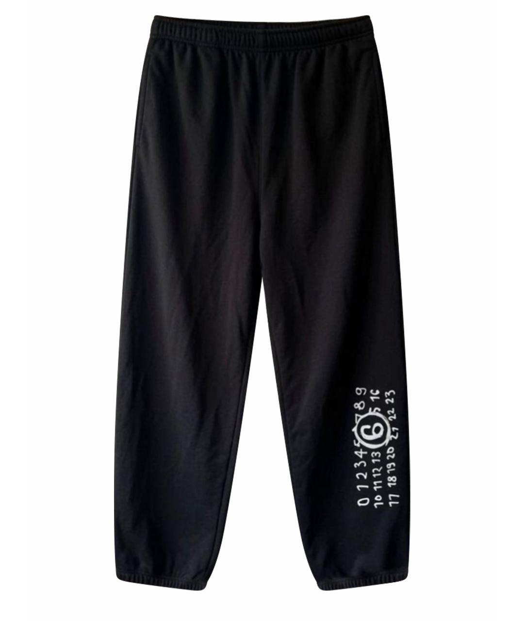 MM6 MAISON MARGIELA Черные хлопковые повседневные брюки, фото 3