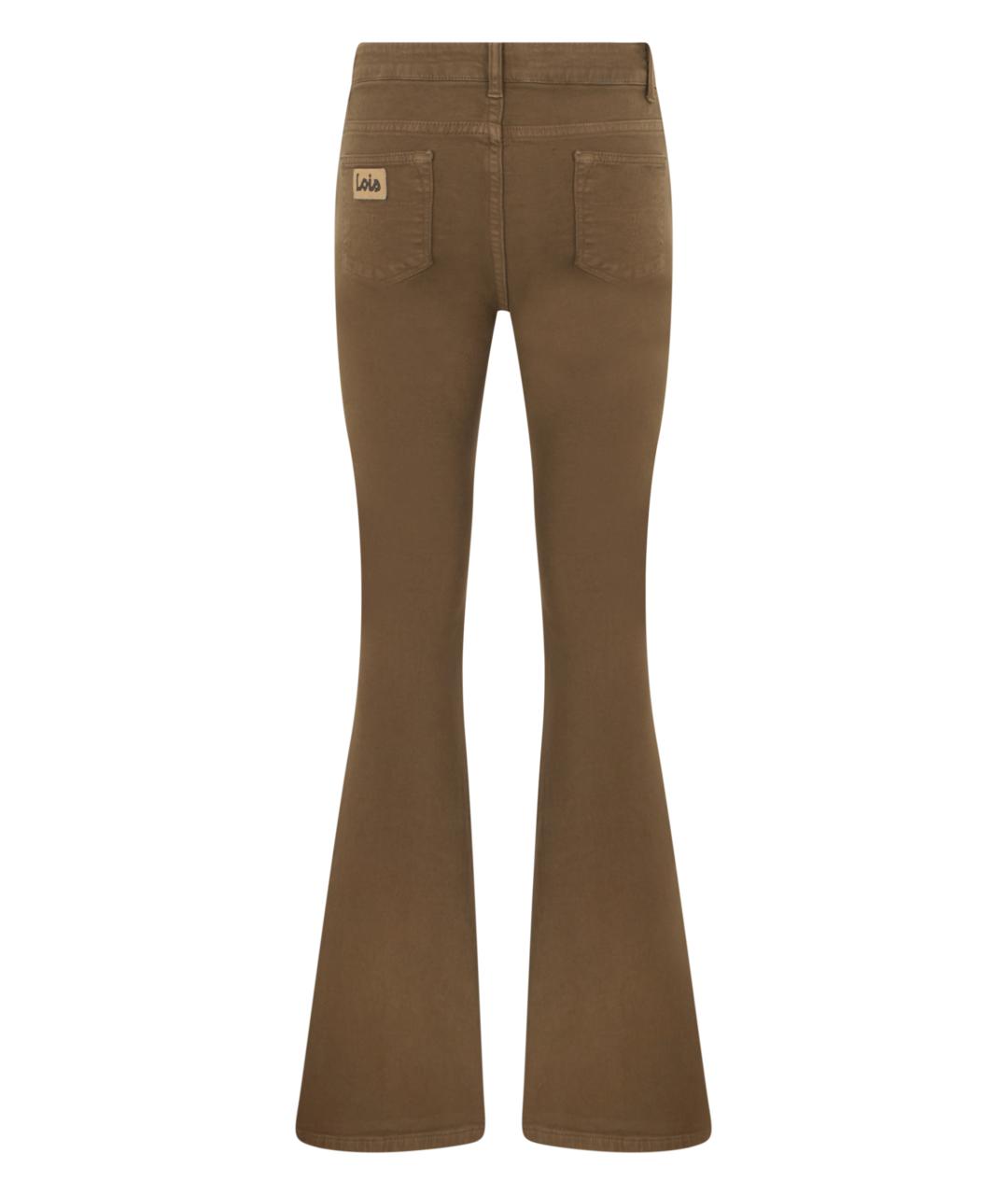 LOIS JEANS Зеленые хлопковые джинсы клеш, фото 2