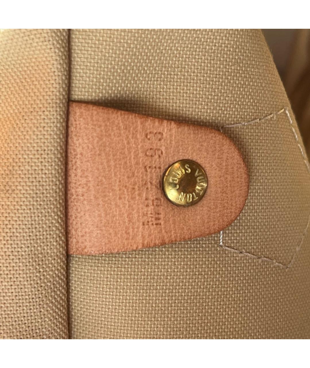 LOUIS VUITTON Белая сумка с короткими ручками из канвы, фото 6