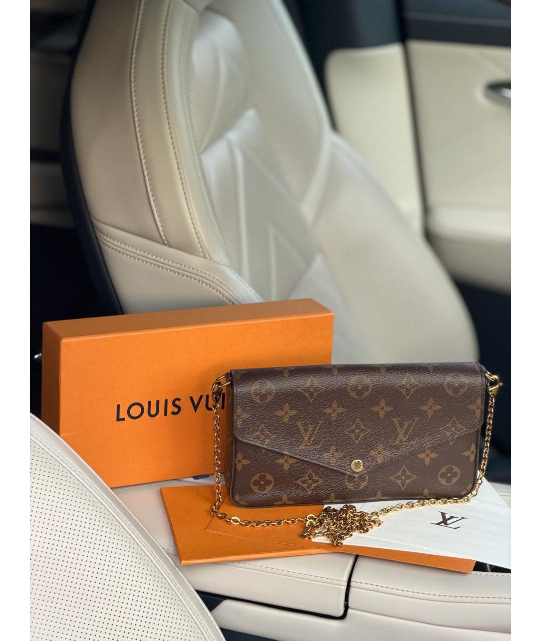 LOUIS VUITTON Коричневая сумка через плечо из канвы, фото 2