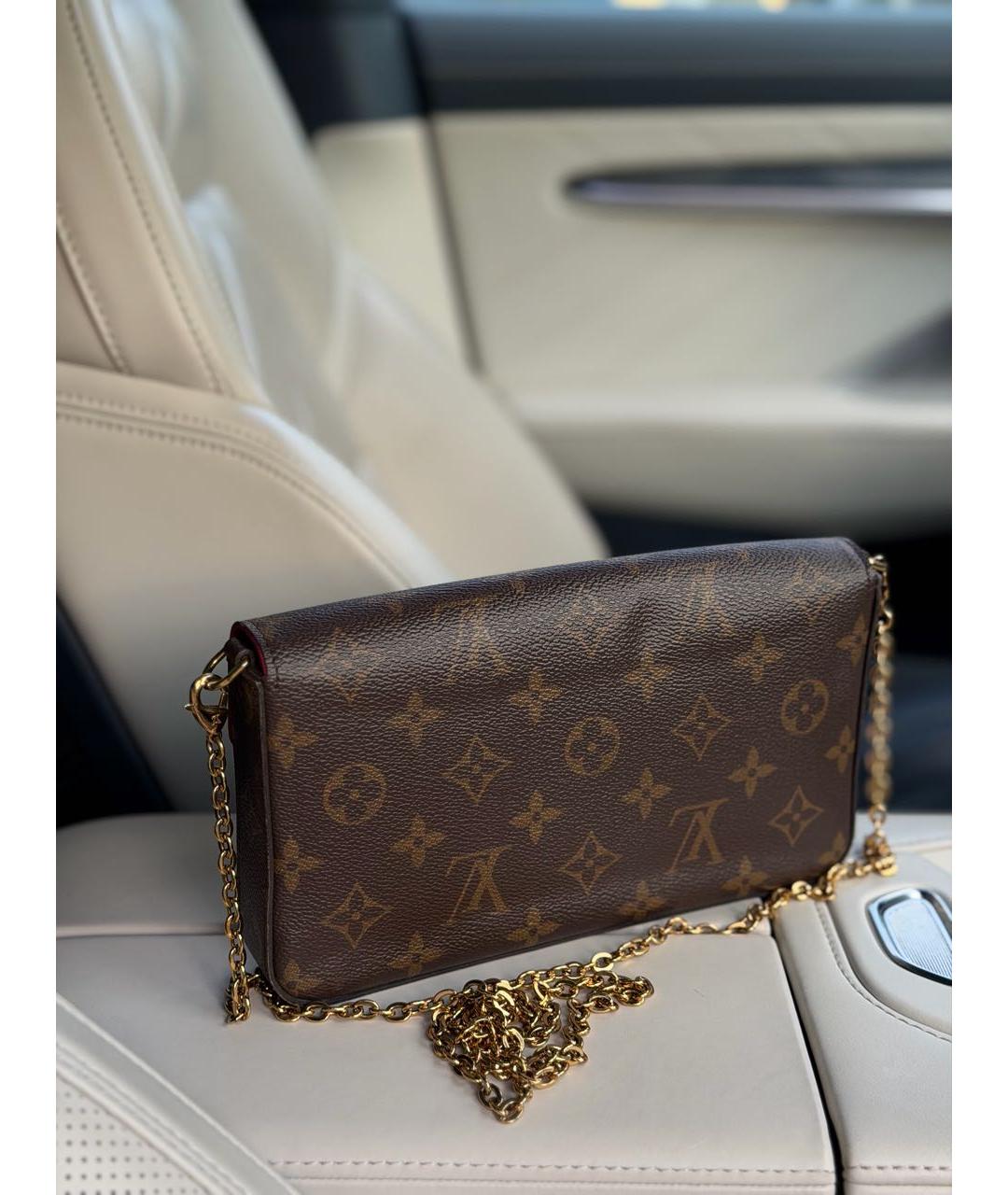 LOUIS VUITTON Коричневая сумка через плечо из канвы, фото 3