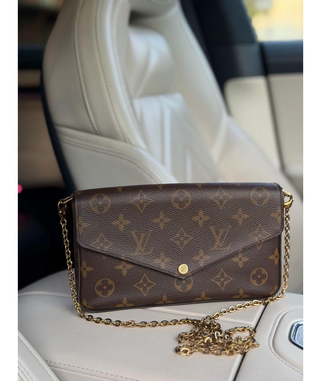 LOUIS VUITTON Коричневая сумка через плечо из канвы, фото 9