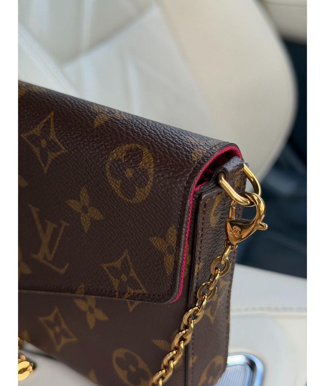 LOUIS VUITTON Коричневая сумка через плечо из канвы, фото 6