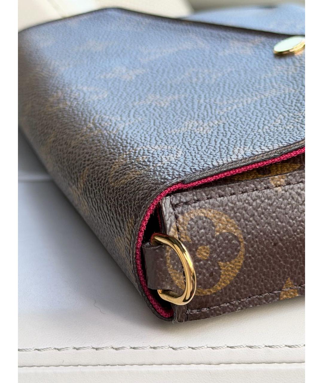 LOUIS VUITTON Коричневая сумка через плечо из канвы, фото 7