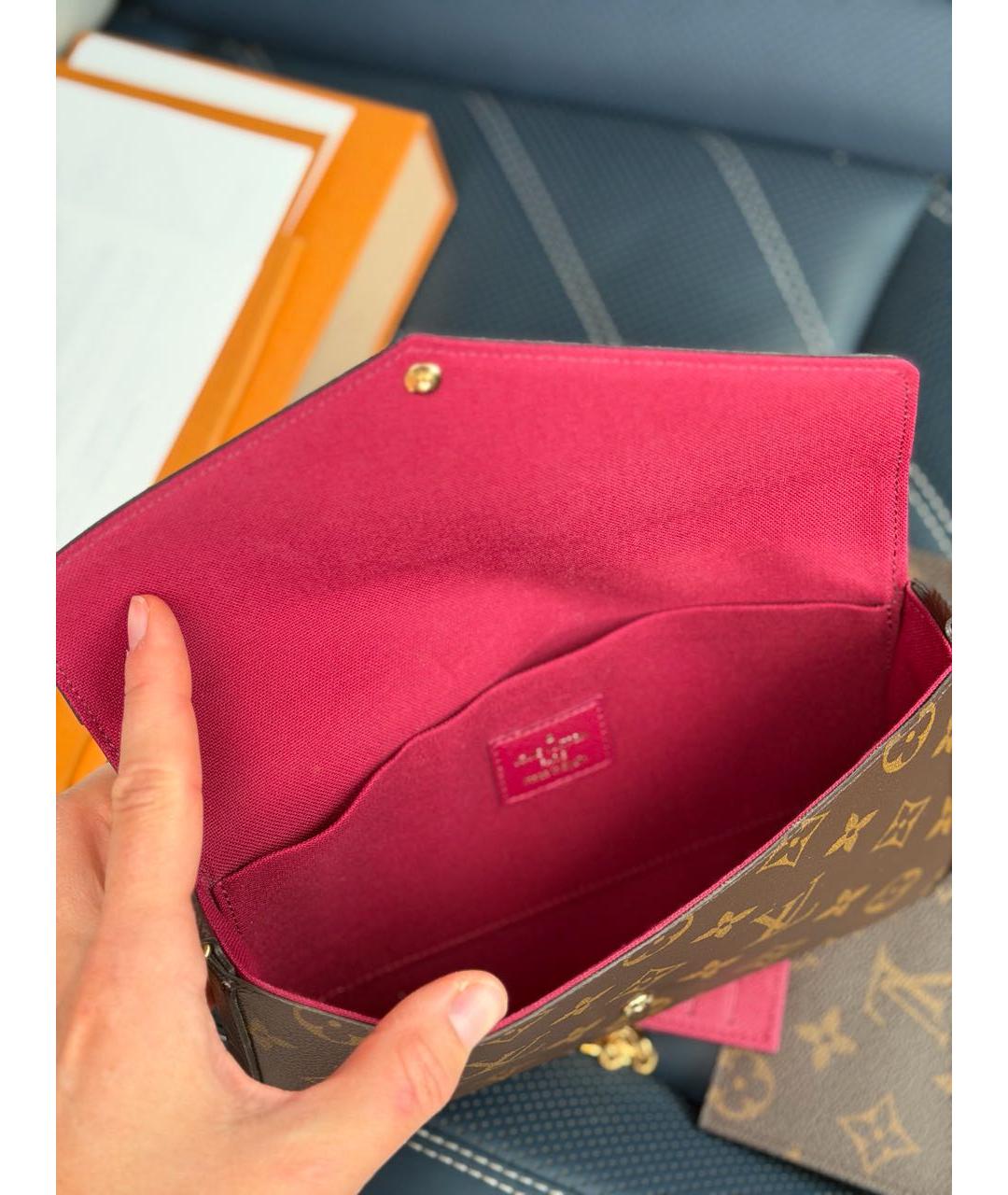 LOUIS VUITTON Коричневая сумка через плечо из канвы, фото 4