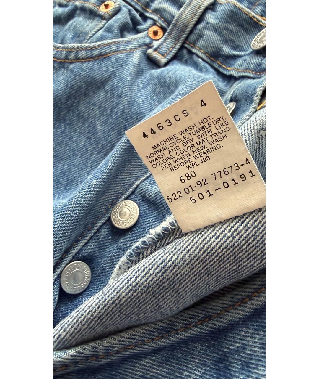LEVI'S Синие хлопковые прямые джинсы, фото 5