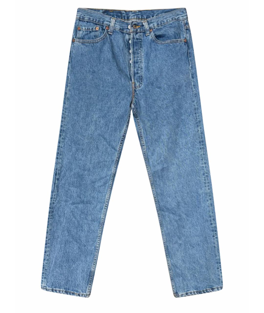 LEVI'S Синие хлопковые прямые джинсы, фото 1