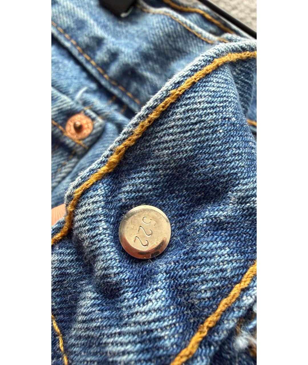 LEVI'S Синие хлопковые прямые джинсы, фото 6