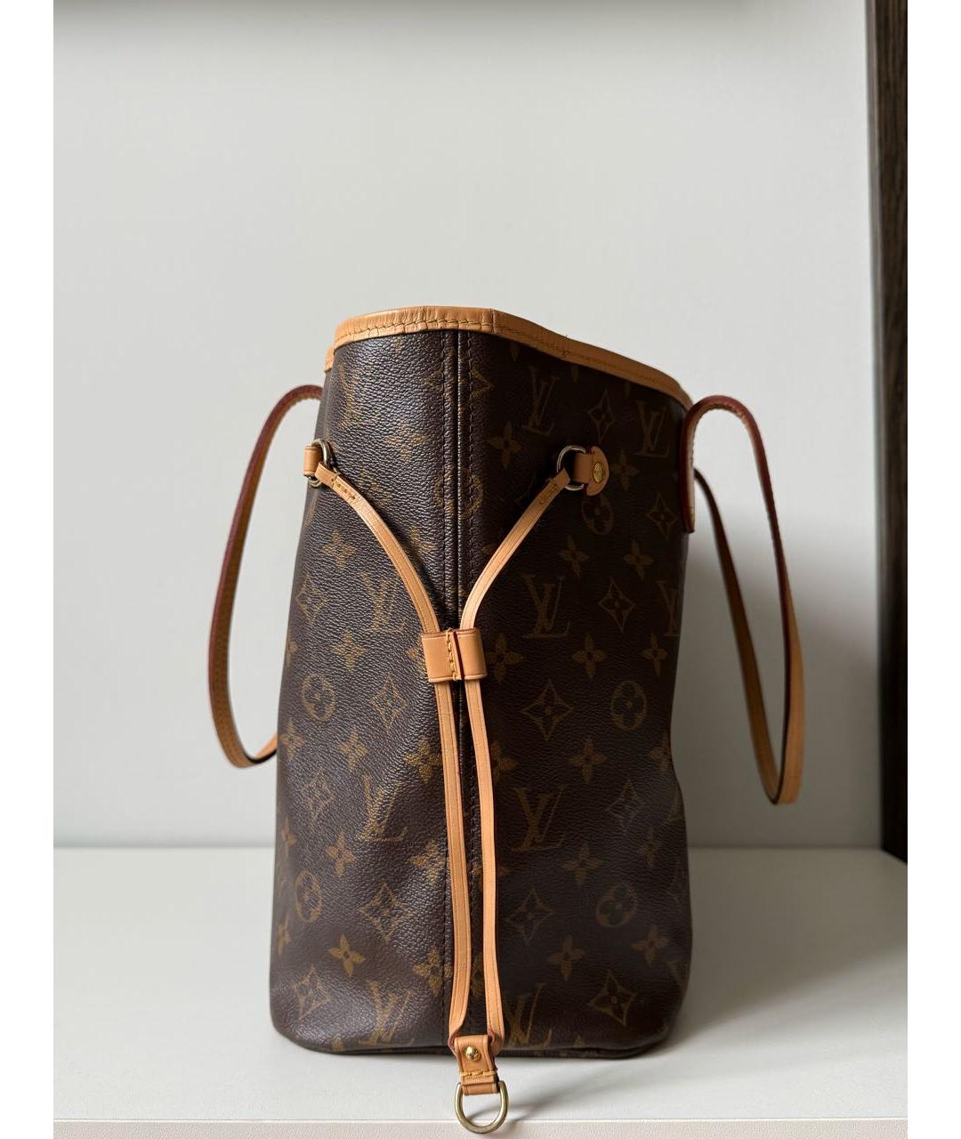 LOUIS VUITTON Коричневая сумка тоут из канвы, фото 5
