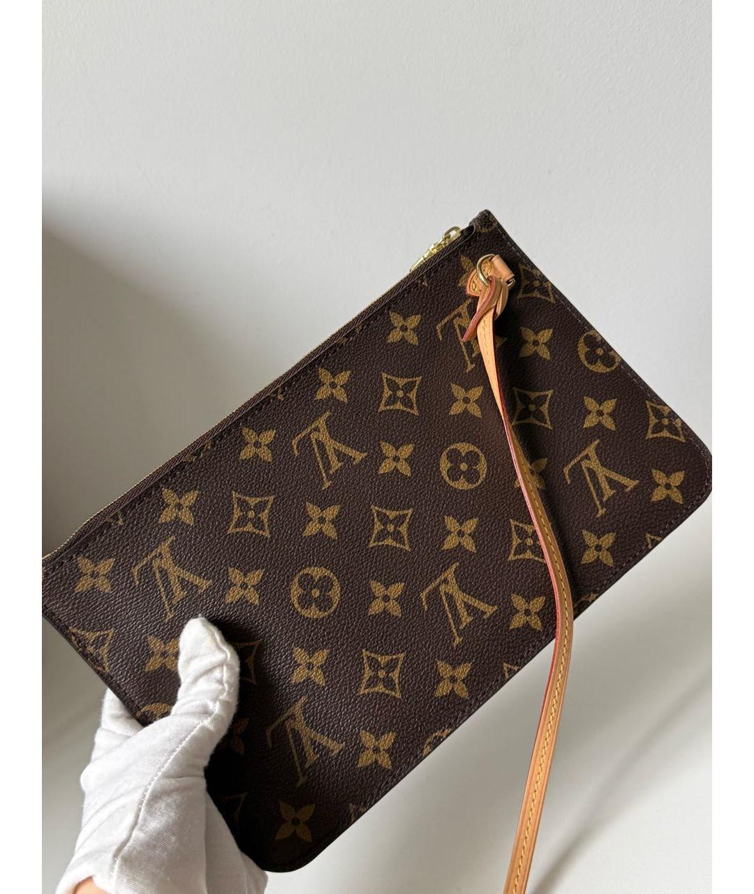 LOUIS VUITTON Коричневая сумка тоут из канвы, фото 8